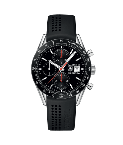 Tag Heuer Aquaracer Black Rubber Black Dial Watch for Gents